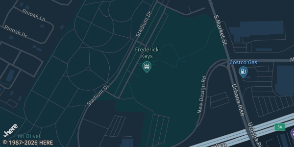 Map showing Nymeo Field at Harry Grove Stadium in Frederick, MD.