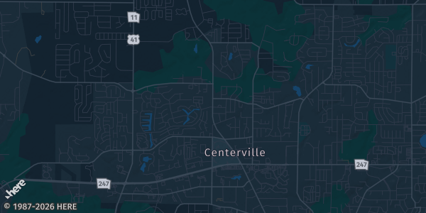 Map of Centerville, GA. The exact address of Galleria Mall Houston County is not known, so the map shows the area rather than a specific building.