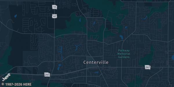 Map of Centerville, GA. The exact address of Galleria Mall Houston County is not known, so the map shows the area rather than a specific building.