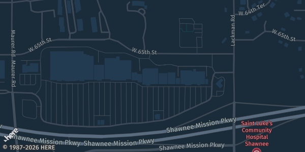 Map showing the venue in Shawnee, KS.