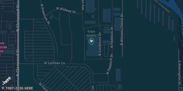 Map showing Expo Idaho in Garden City, ID.