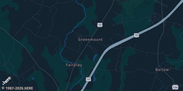 Map of Gettysburg, PA. The exact address of Eisenhower Hotel & Conference Center is not known, so the map shows the area rather than a specific building.