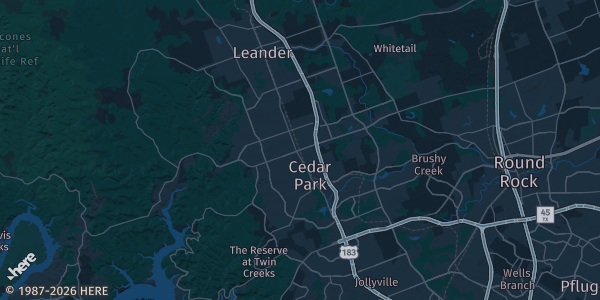 Map of Cedar Park, TX. The exact address of Cedar Park / Austin metro (see organizer listing) is not known, so the map shows the area rather than a specific building.