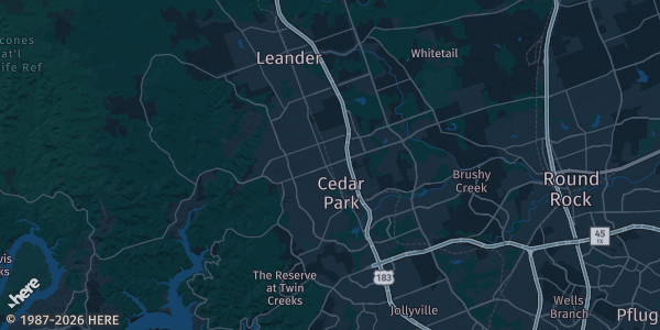 Map of Cedar Park, TX. The exact address of Cedar Park / Austin metro (see organizer listing) is not known, so the map shows the area rather than a specific building.