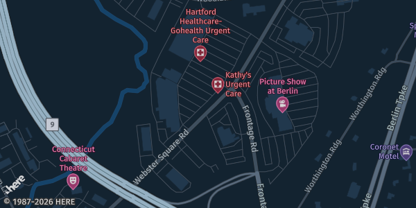 Map showing Truck Bar in Berlin, CT.