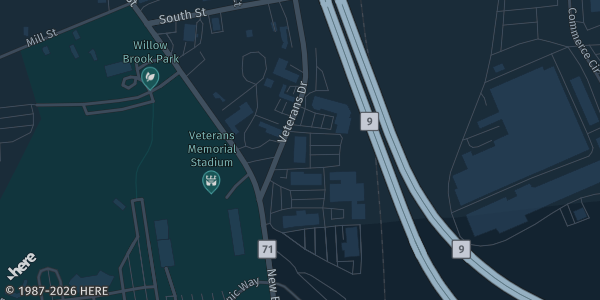 Map showing New Britain VFW in New Britain, CT.