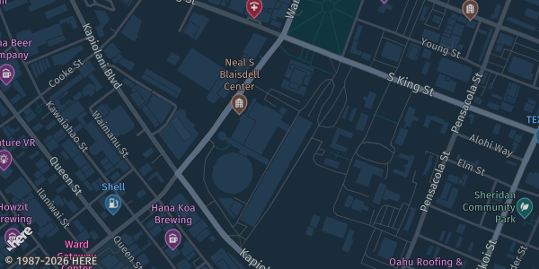 Map showing the venue in Honolulu, HI.
