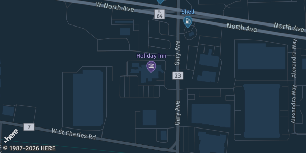 Map showing Holiday Inn & Suites Chicago-Carol Stream (Wheaton) in Carol Stream, IL.