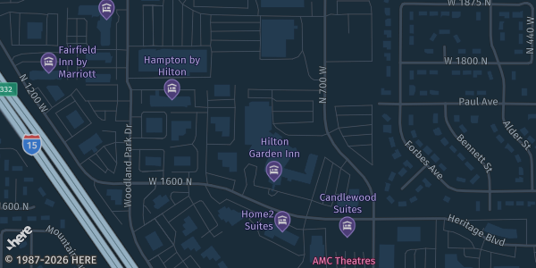 Map showing Davis Conference Center in Layton, UT.