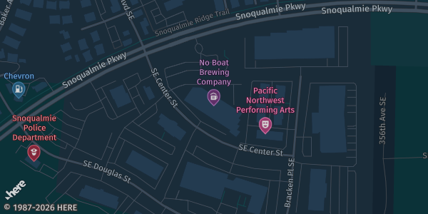 Map showing No Boat Brewing Company in Snoqualmie, WA.