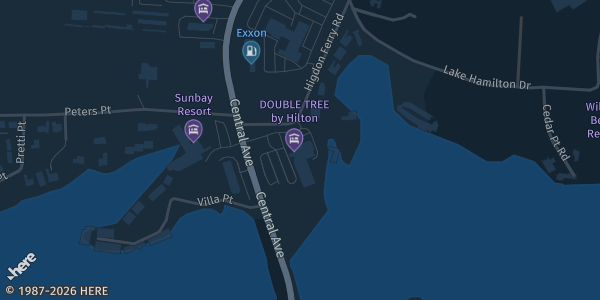 Map showing DoubleTree by Hilton Hot Springs in AR.