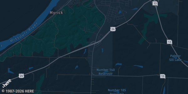 Map of Lexington, MO. The exact address of Huge Trendmasters Toys & Vintage collectibles is not known, so the map shows the area rather than a specific building.