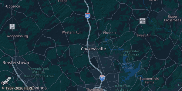 Map of Hunt Valley, MD. The exact address of Embassy Suites by Hilton is not known, so the map shows the area rather than a specific building.