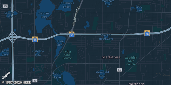 Map of Maplewood, MN. The exact address of Pan Asian Center is not known, so the map shows the area rather than a specific building.