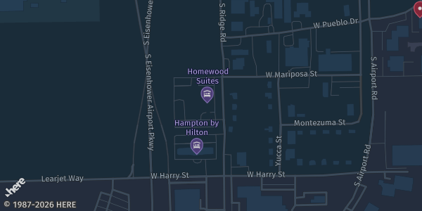 Map showing the venue in Wichita, KS.