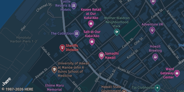 Map showing SALT at Our Kakaako in Honolulu, HI.