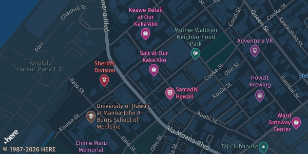 Map showing SALT at Our Kakaako in Honolulu, HI.