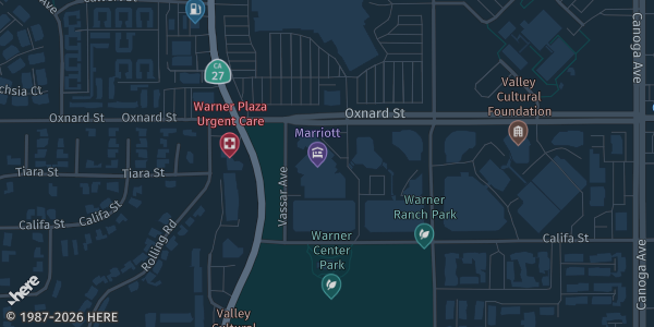 Map showing Warner Center Marriott Woodland Hills in Woodland Hills, CA.
