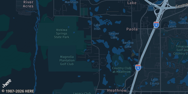 Map of Lake Mary, FL. The exact address of Pokemon and Memorabilia Show is not known, so the map shows the area rather than a specific building.