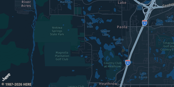 Map of Lake Mary, FL. The exact address of Pokemon and Memorabilia Show is not known, so the map shows the area rather than a specific building.