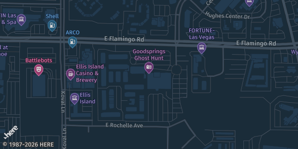 Map showing Tuscany Suites and Casino in Las Vegas, NV.