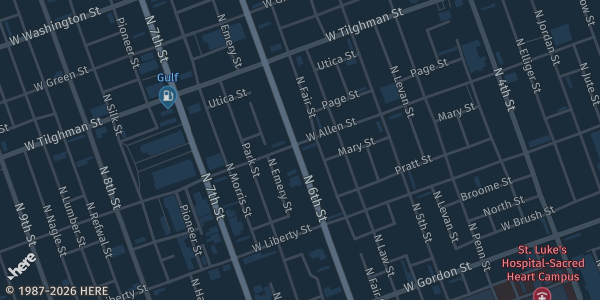 Map showing Fairgrounds in Allentown, PA.