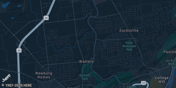 Map of Palmer, PA. The exact address of Chrin Center is not known, so the map shows the area rather than a specific building.