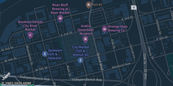 Map showing Level One Game Shop in Kansas City, MO.