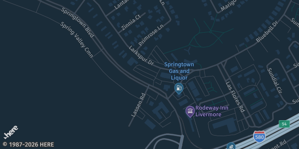 Map showing Livermore Elks Lodge in Livermore, CA.