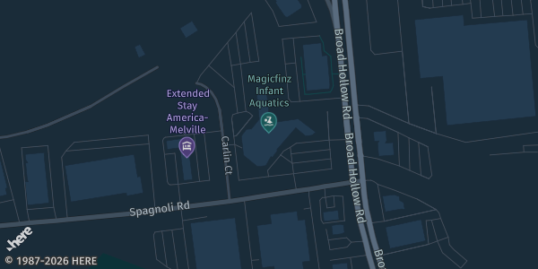 Map showing Hilton Long Island / Huntington in Melville, NY.
