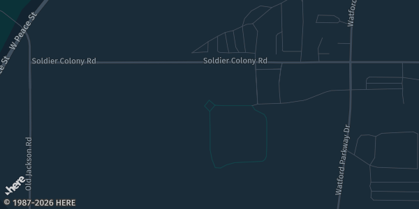 Map showing Canton Multipurpose and Equine Center in Canton, MS.