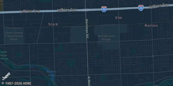 Map of Livonia, MI. The exact address of Quality Inn & Suites is not known, so the map shows the area rather than a specific building.