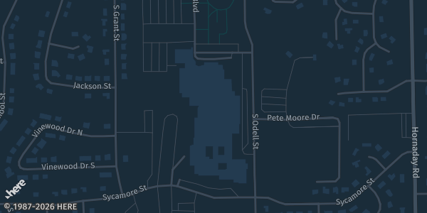 Map showing Brownsburg High School in Brownsburg, IN.