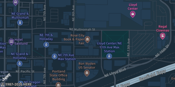Map showing DoubleTree by Hilton Portland in Portland, OR.