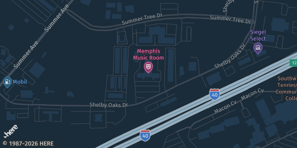 Map showing The Coronet in Memphis, TN.