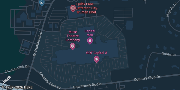 Map showing Capital Mall in Jefferson City, MO.