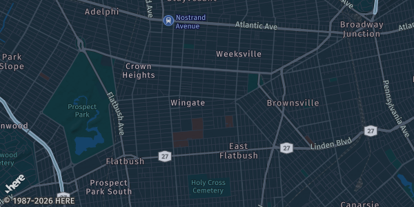 Map of New York, NY. The exact address of Jefferson Towers is not known, so the map shows the area rather than a specific building.
