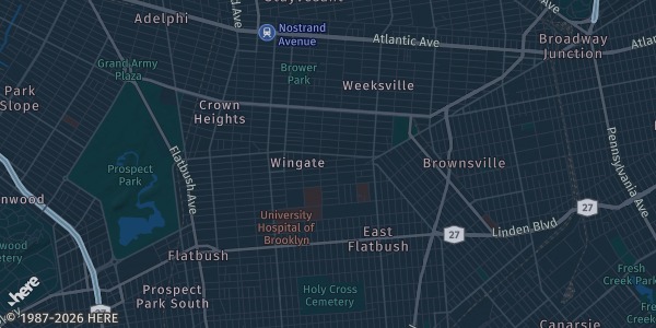 Map of New York, NY. The exact address of Jefferson Towers is not known, so the map shows the area rather than a specific building.