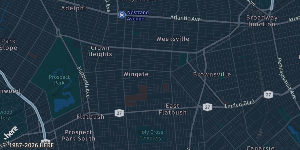 Map of New York, NY. The exact address of Jefferson Towers is not known, so the map shows the area rather than a specific building.