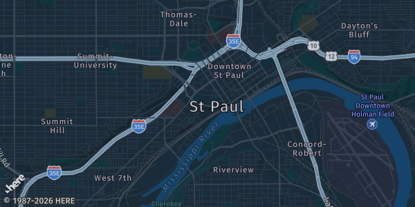 Map of West St. Paul, MN. The exact address of Minnesota Card Show is not known, so the map shows the area rather than a specific building.