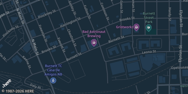 Map showing Bad Astronaut Brewing in Houston, TX.