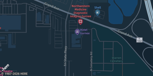 Map showing Holiday Inn Chicago North — Gurnee in Gurnee, IL.