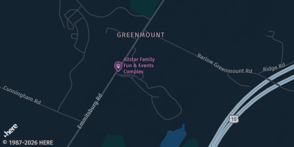 Map of Gettysburg, PA. The exact address of Eisenhower Hotel & Conference Center is not known, so the map shows the area rather than a specific building.