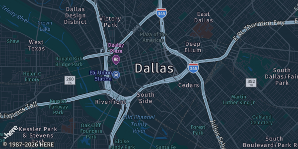 Map of Dallas, TX. The exact address of NTX Arena, 2401 S Stemmons Fwy (Lewisville, TX — DFW) is not known, so the map shows the area rather than a specific building.