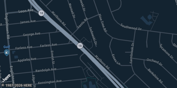 Map showing Old Bridge First Aid & Rescue Building in NJ.