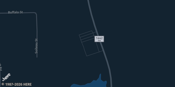 Map showing Orange County Expo Center in Orange, TX.