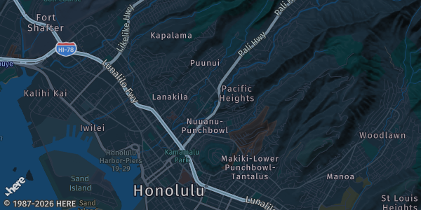 Map of Honolulu, HI. The exact address of The Republik (1349 Kapiolani Blvd #30) is not known, so the map shows the area rather than a specific building.