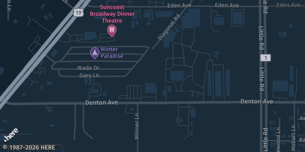 Map showing The Elks Lodge in Hudson, FL.