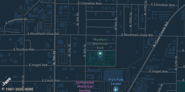 Map showing VFW Phoenix in Phoenix, AZ.