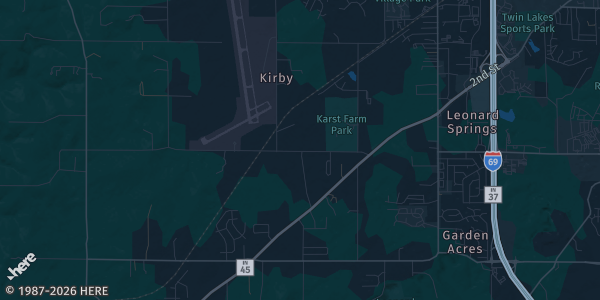 Map of Bloomington, IN. The exact address of Pocket Monster Showdown 4EVER is not known, so the map shows the area rather than a specific building.